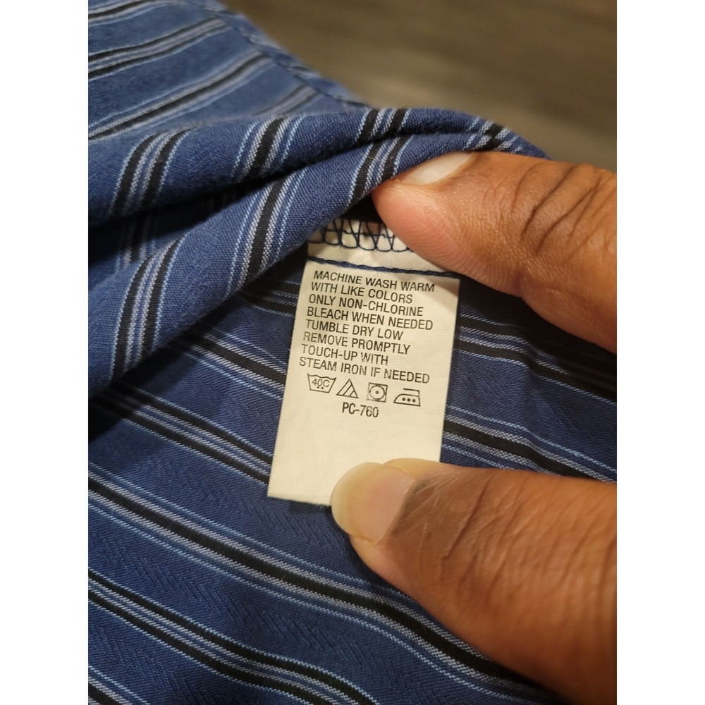 Lot of 2 Van Heusen Studio Mens XLT Tall Striped Long Sleeve Button Down Shirts‎ - Picture 7 of 10